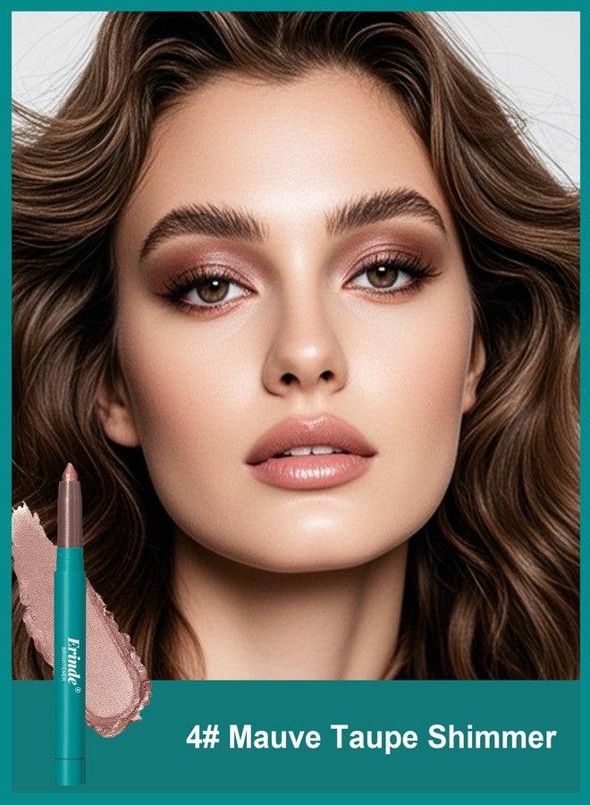 Erinde Eyeshadow Stick, Eye Brightener Stick, Shimmer Creamy Eye Shadow Makeup, Waterproof Long Lasting Glitter Highlighter Eye Liner Pencil, 04 Mauve Taupe - Image 3